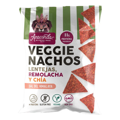 Nachos de Lenteja, Remolacha y Chia Anaconda 125g